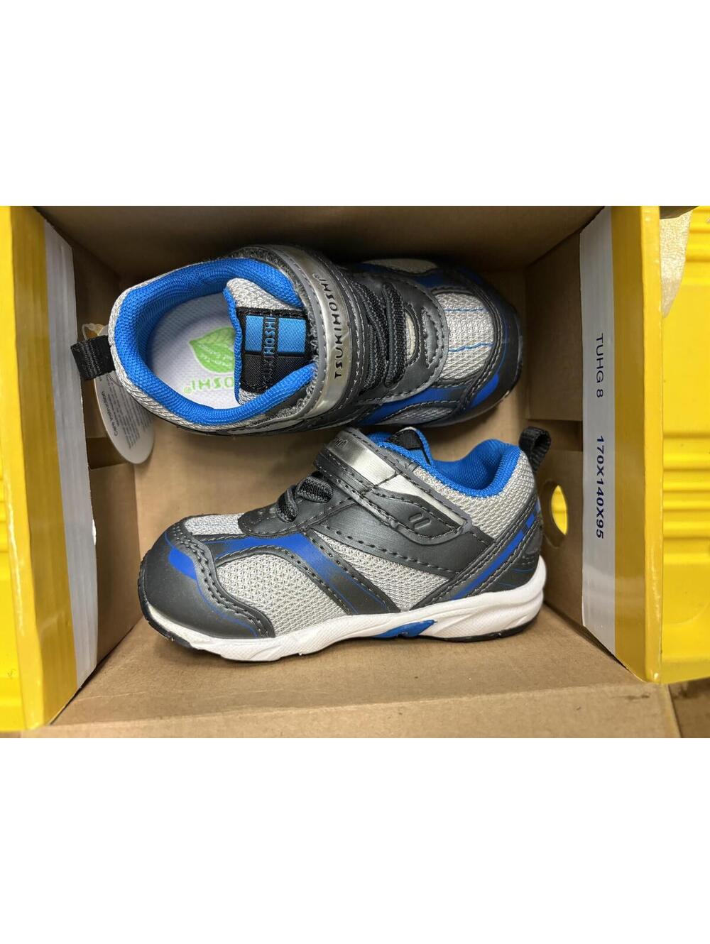 Tsukihoshi Baby Boys' Graphite/Royal Athletic Shoes Size 4.5